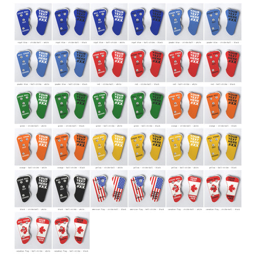 All 32 versions of The Perfect Call narrow umpire indicator: every colour, layout and text colour
